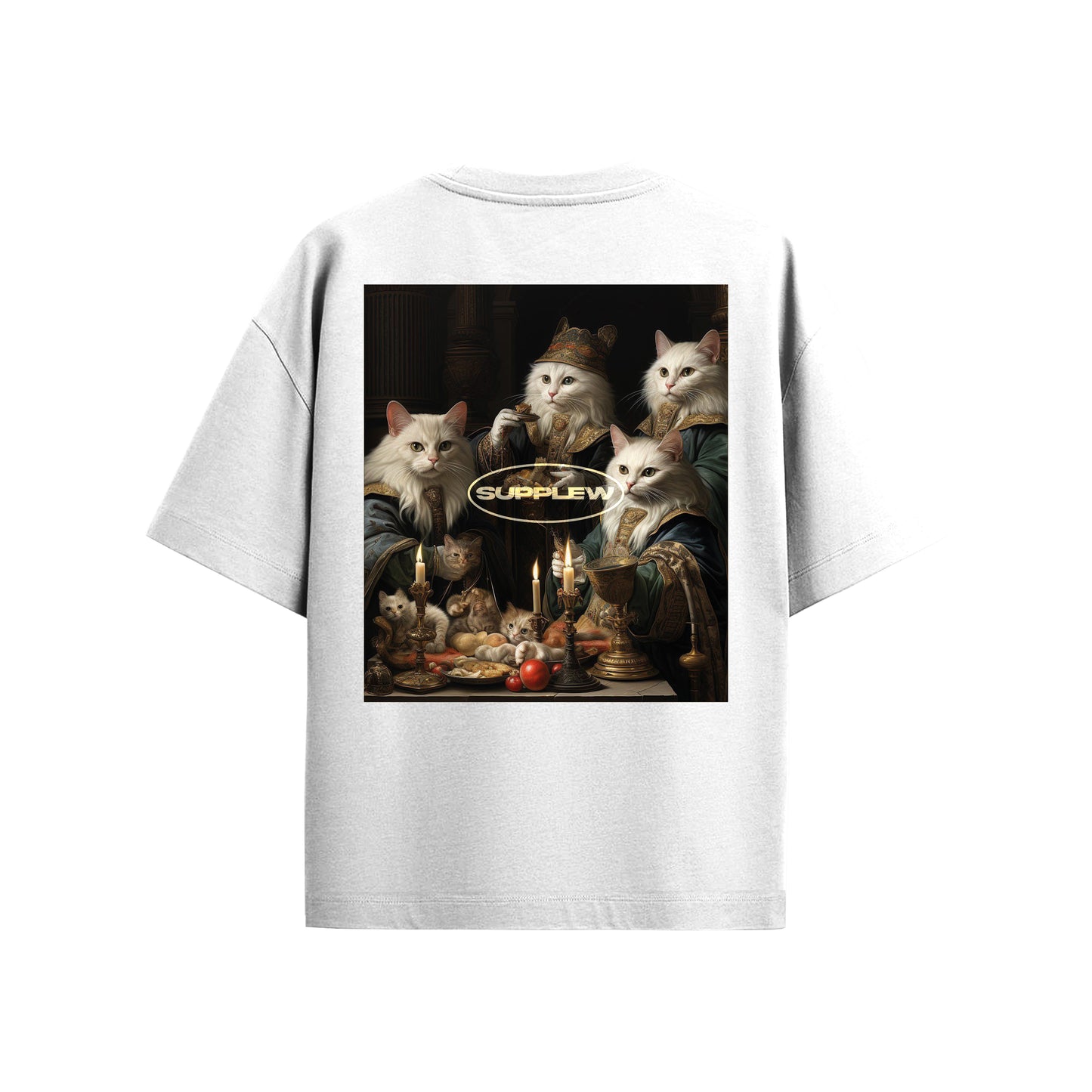 Supplew™ Oversize Asil Kedi Sofrası T-Shirt