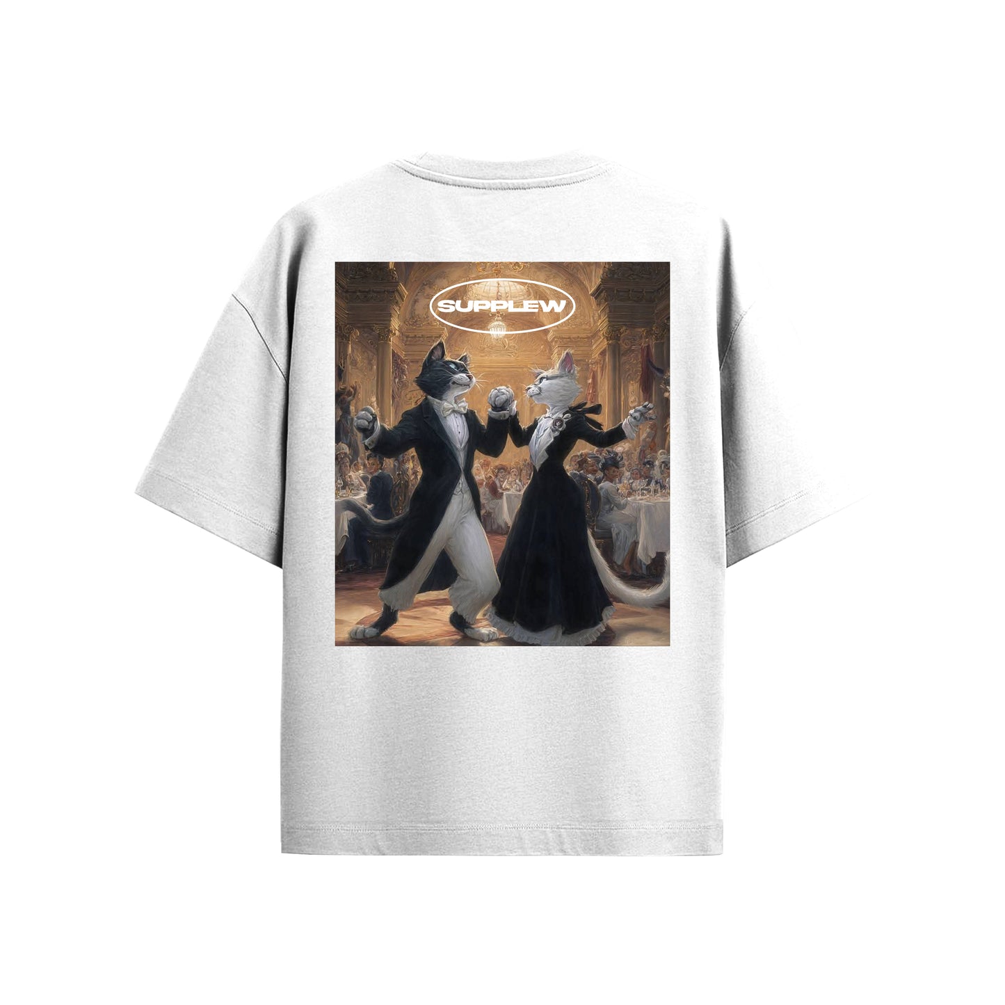 Supplew™ Oversize Dans Eden Kediler T-Shirt