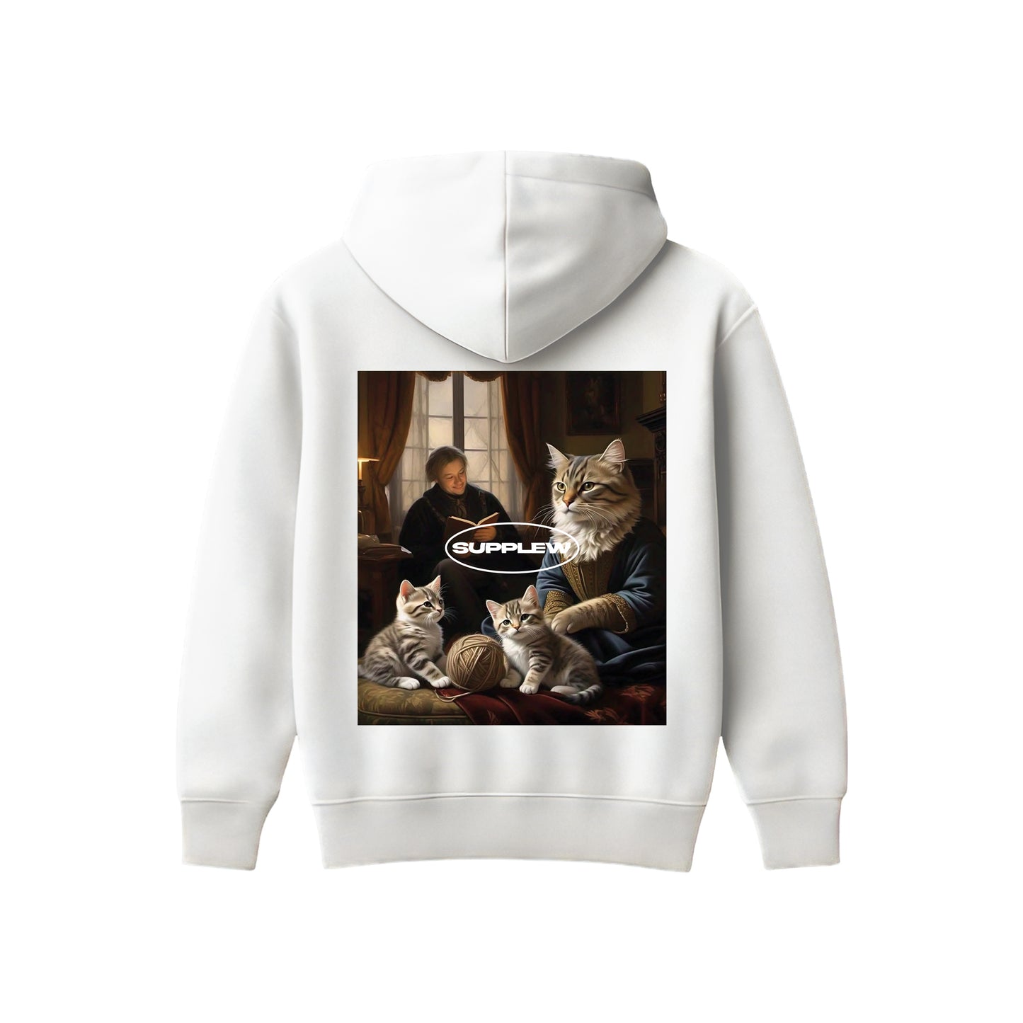 Supplew™ Anne ve Yavruları Kedi Oversize Hoodie