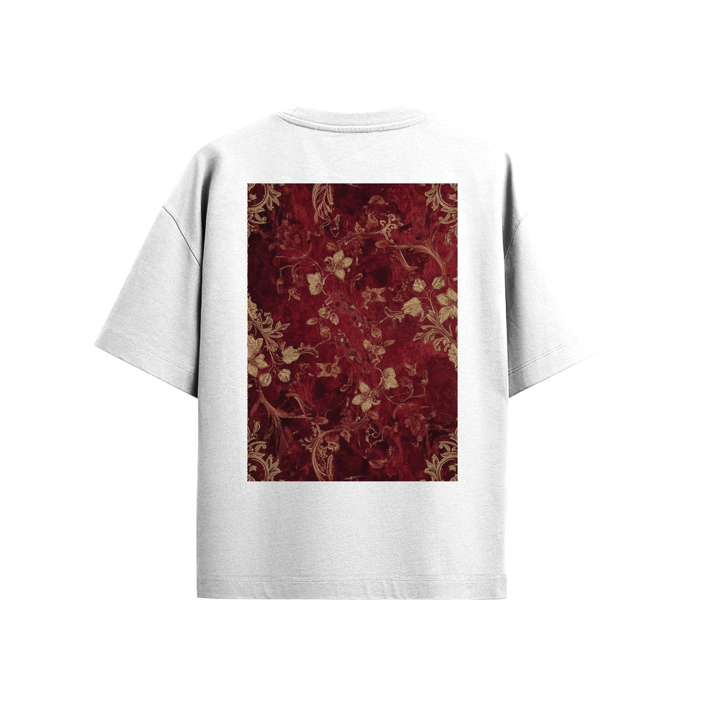 Supplew™ Crimson Baroque Oversize T-Shirt