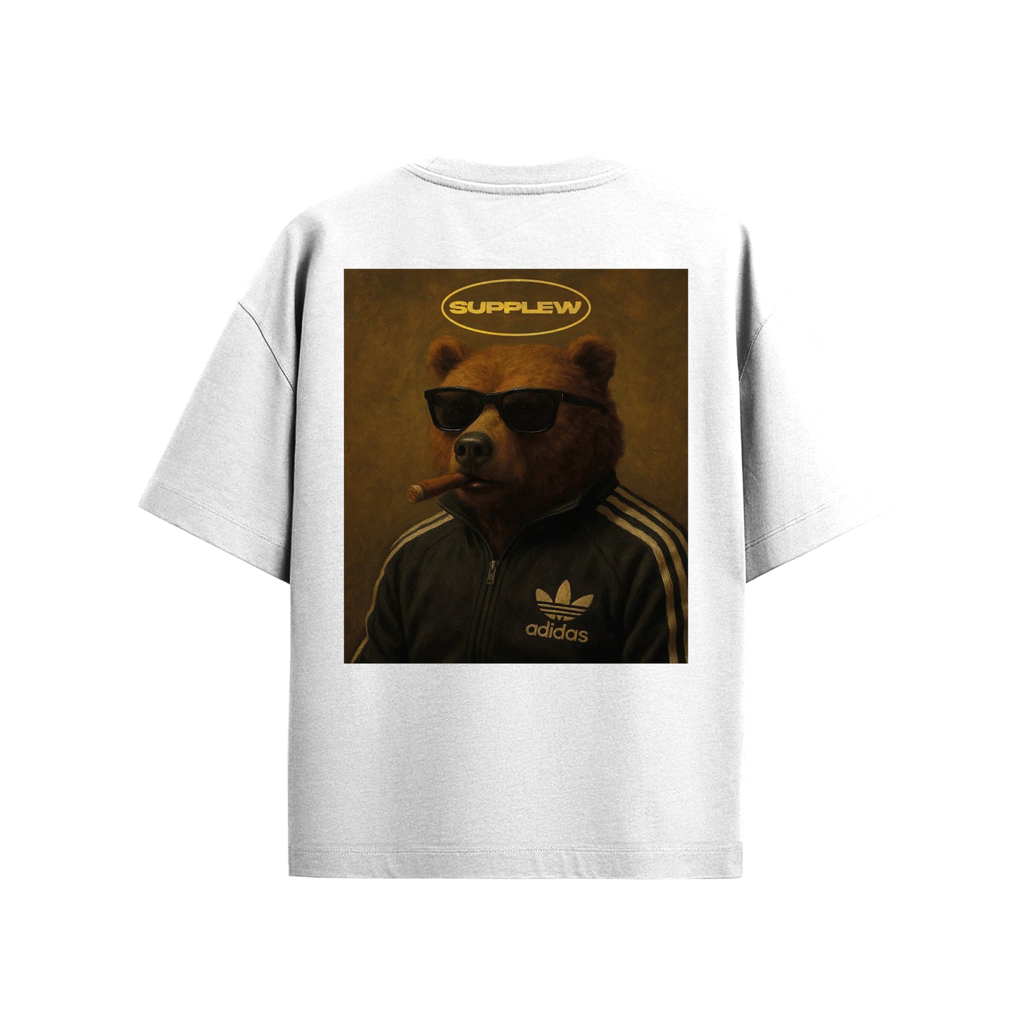 Supplew™ Oversize Gözlüklü Ayı T-Shirt