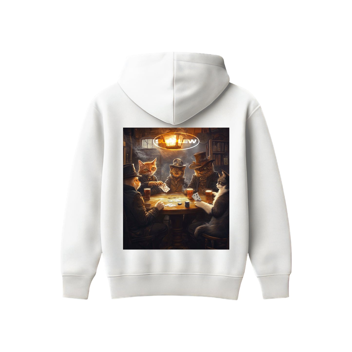 Supplew™ Kart Oynayan Kediler Oversize Hoodie