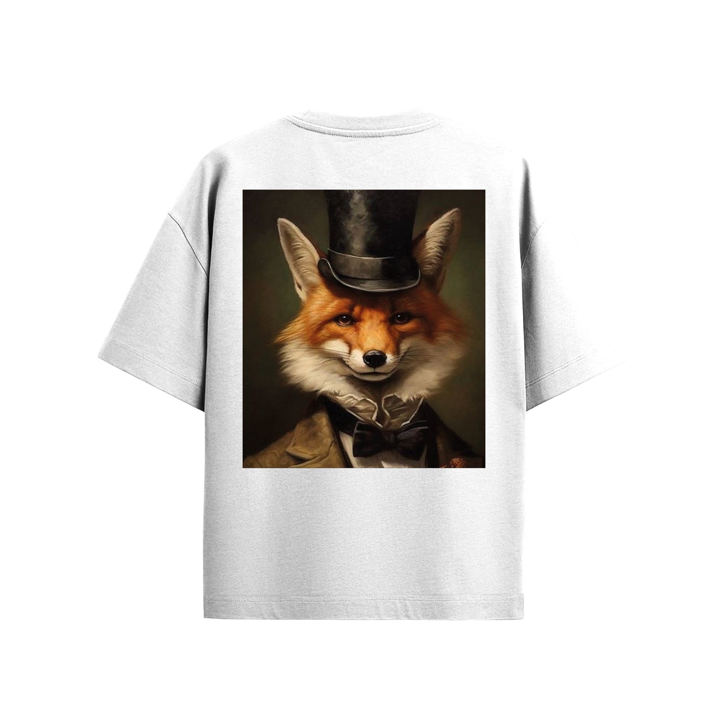 Supplew™ Oversize Silindir Şapkalı Tilki T-Shirt