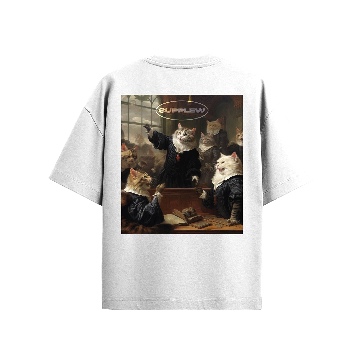 Supplew™ Oversize Mahkeme Kedileri T-Shirt