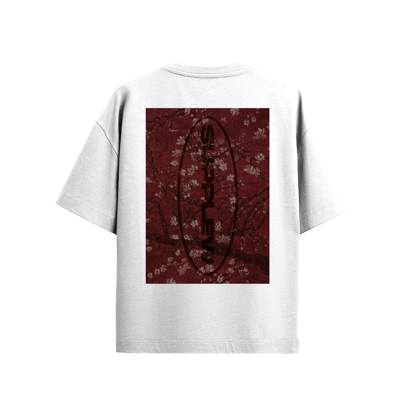Supplew™ Crimson Blossom Oversize T-Shirt