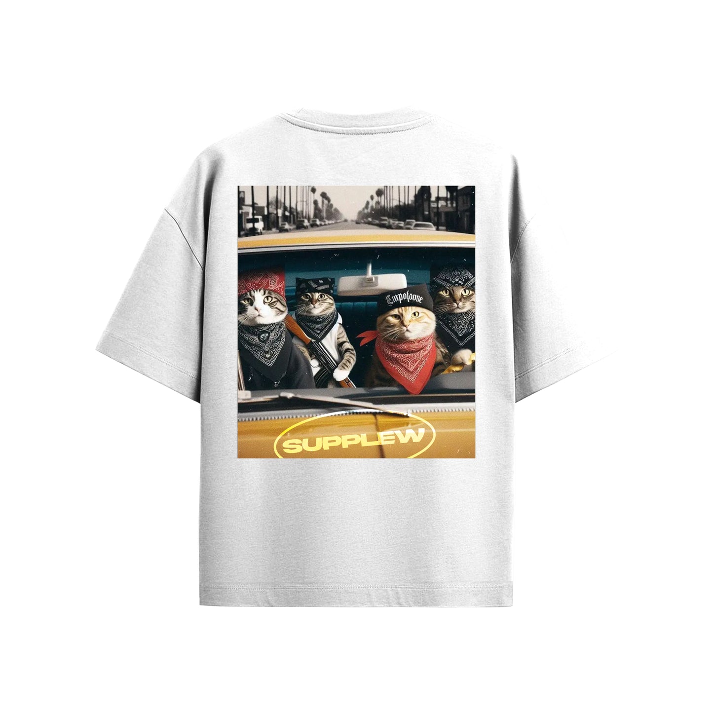 Supplew™ Oversize Sokak Kedileri T-Shirt