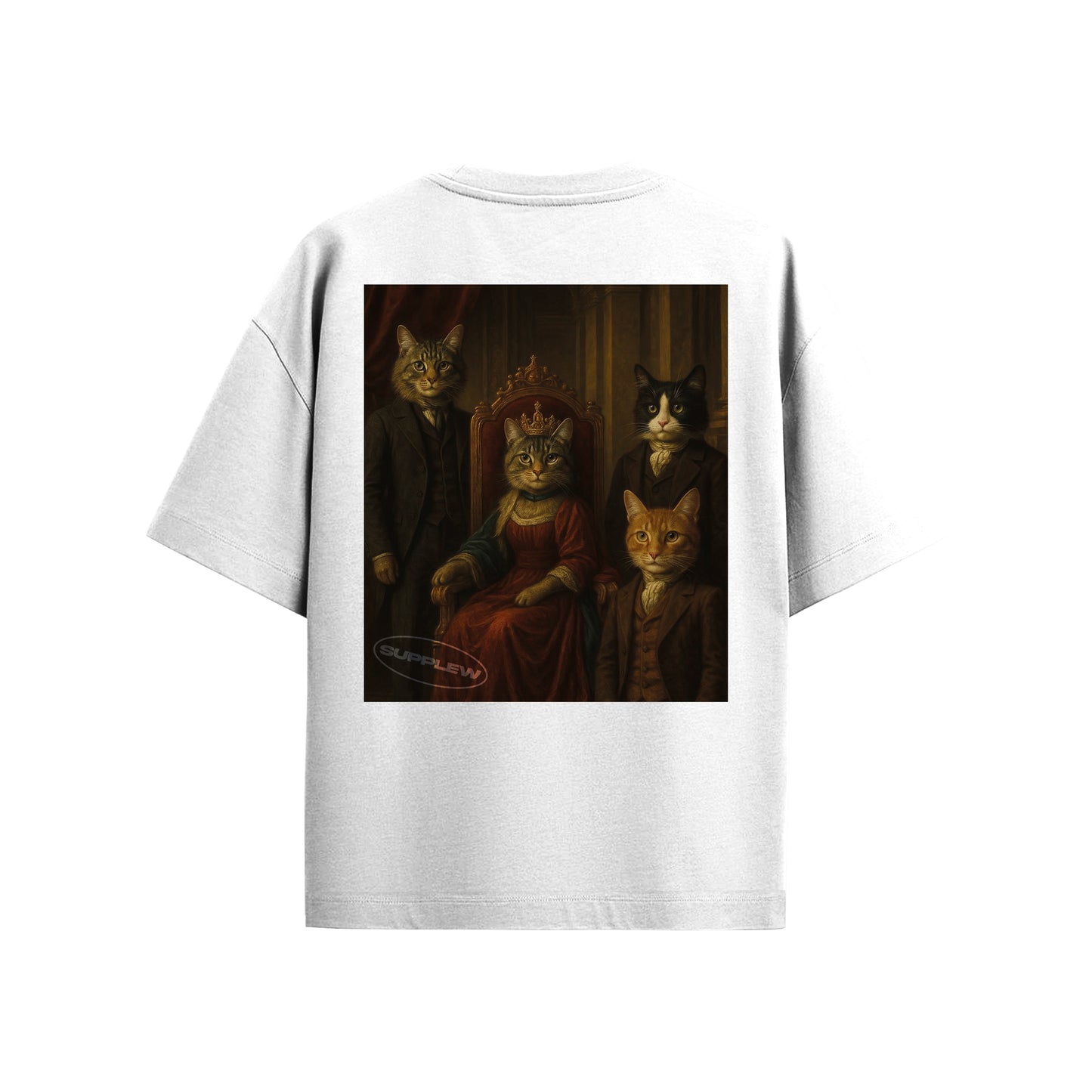 Supplew™ Oversize Asil Kedi Ailesi T-Shirt