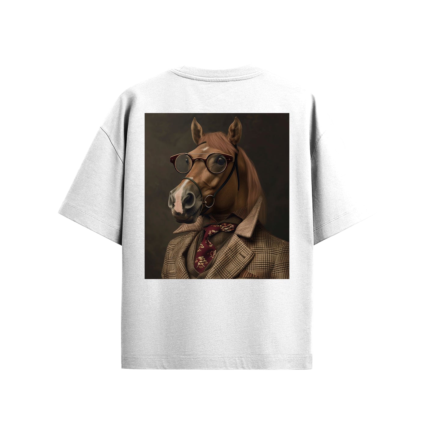 Supplew™ Oversize Gözlüklü At T-Shirt