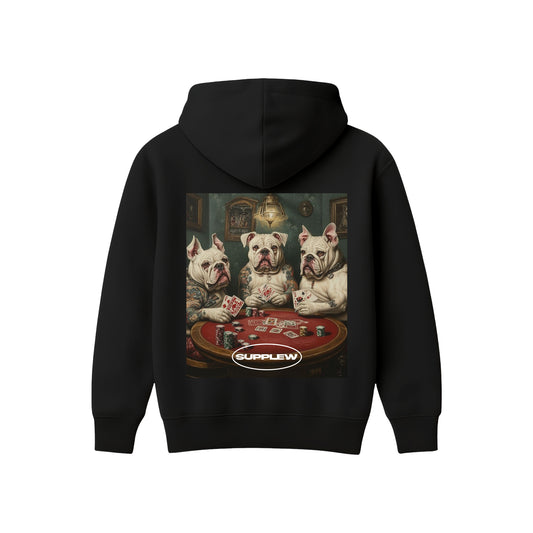 Supplew™ Kart Oynayan Köpekler Oversize Hoodie