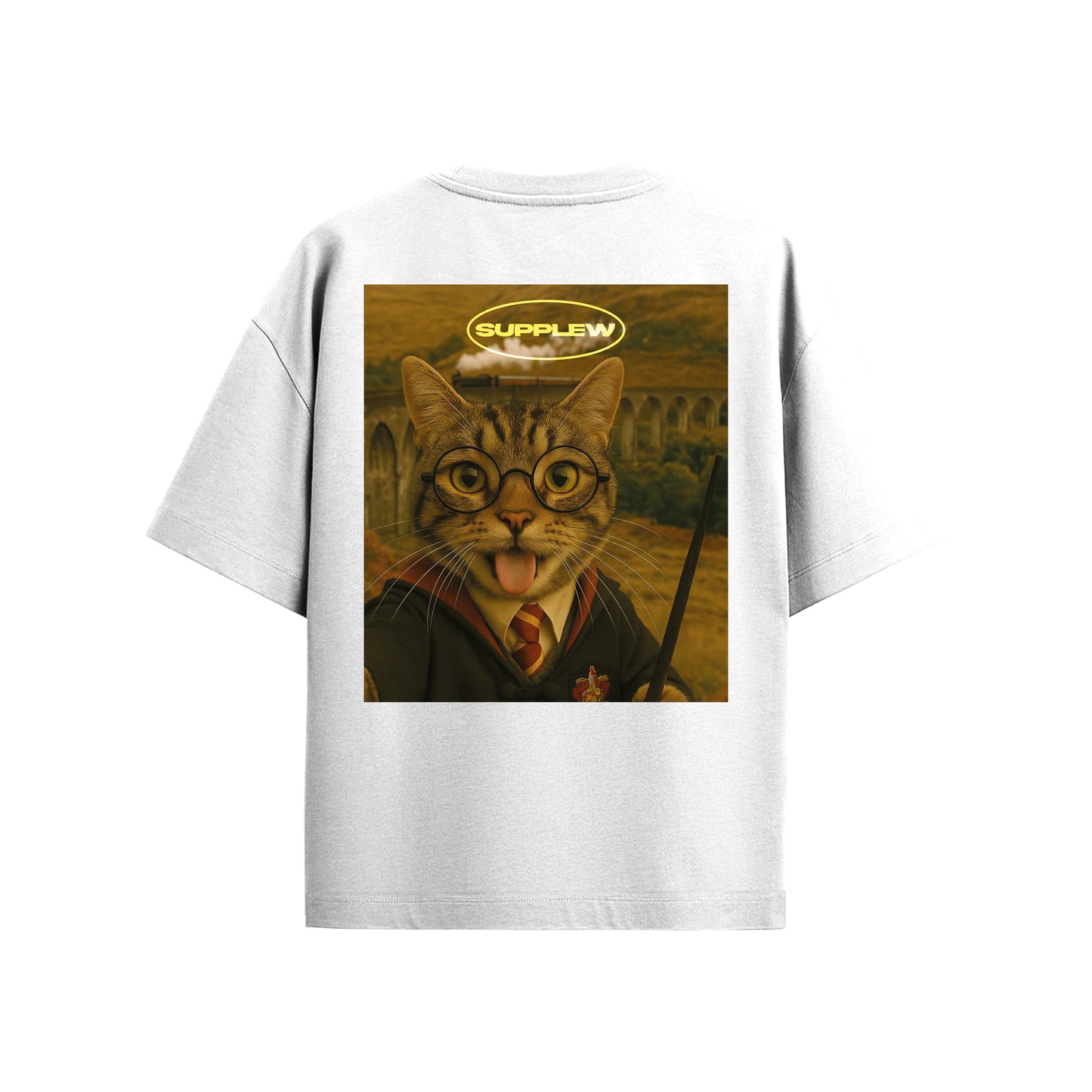 Supplew™ Oversize Büyücü Kedi T-Shirt