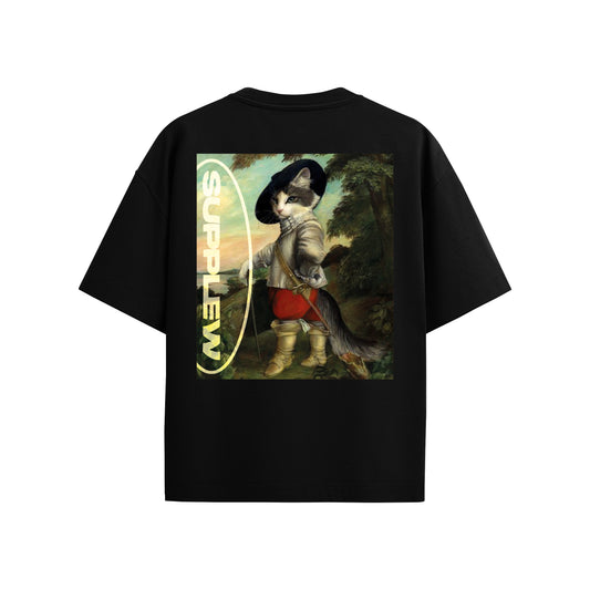 Supplew™ Oversize Şapkalı Kedi T-Shirt
