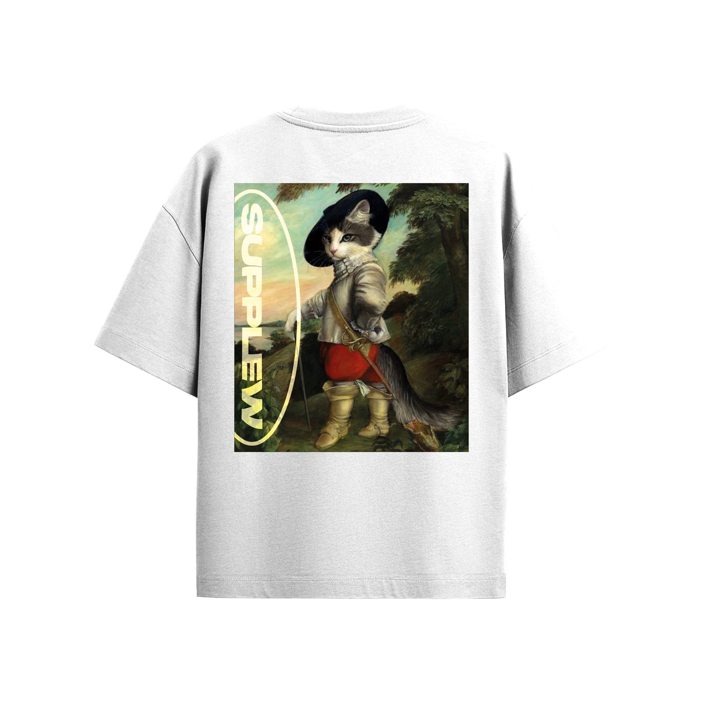 Supplew™ Oversize Şapkalı Kedi T-Shirt