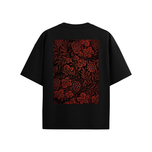 Supplew™ Crimson Noir Oversize T-Shirt
