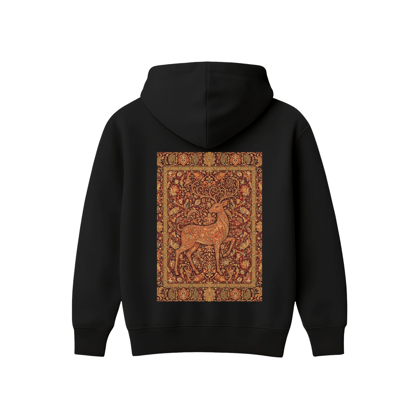 Supplew™ Crimson Stag Oversize Hoodie