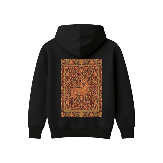 Supplew™ Crimson Stag Oversize Hoodie