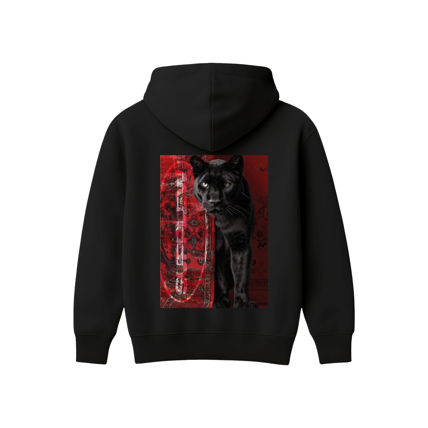 Supplew™ Crimson Panther Oversize Hoodie