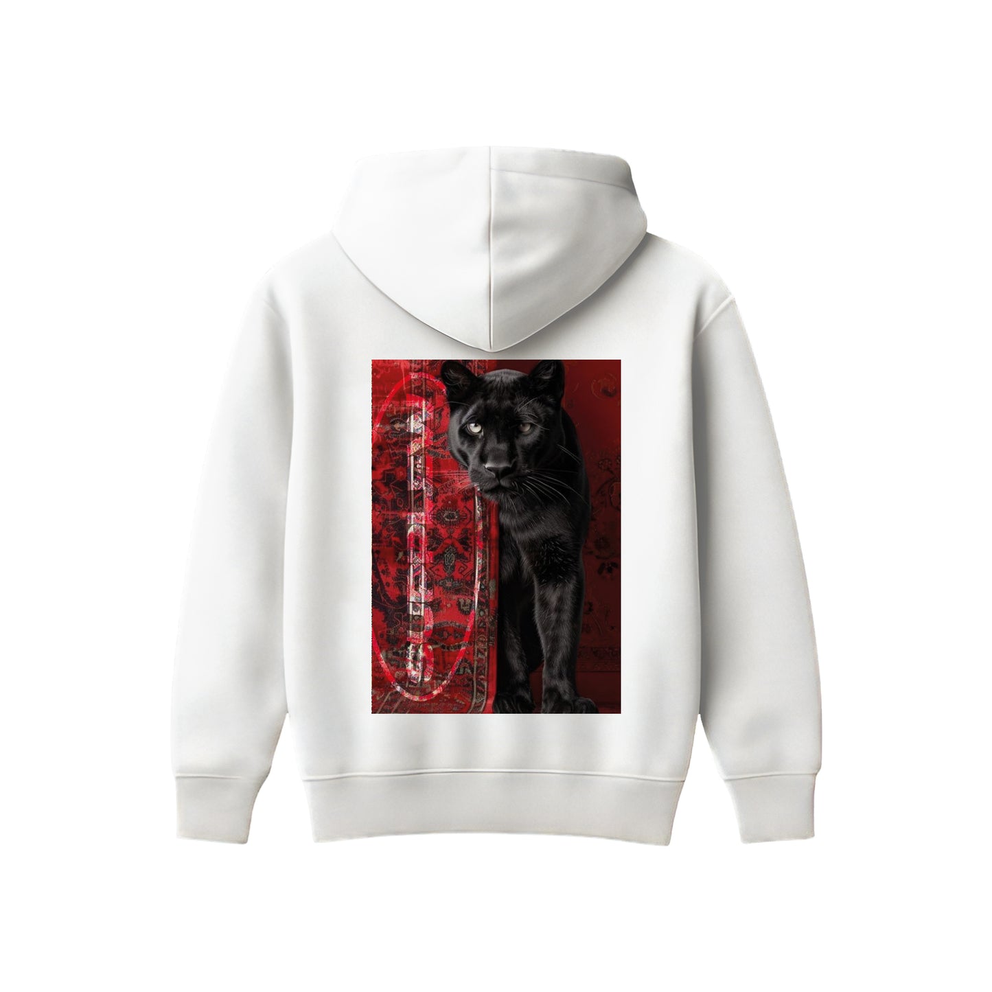 Supplew™ Crimson Panther Oversize Hoodie
