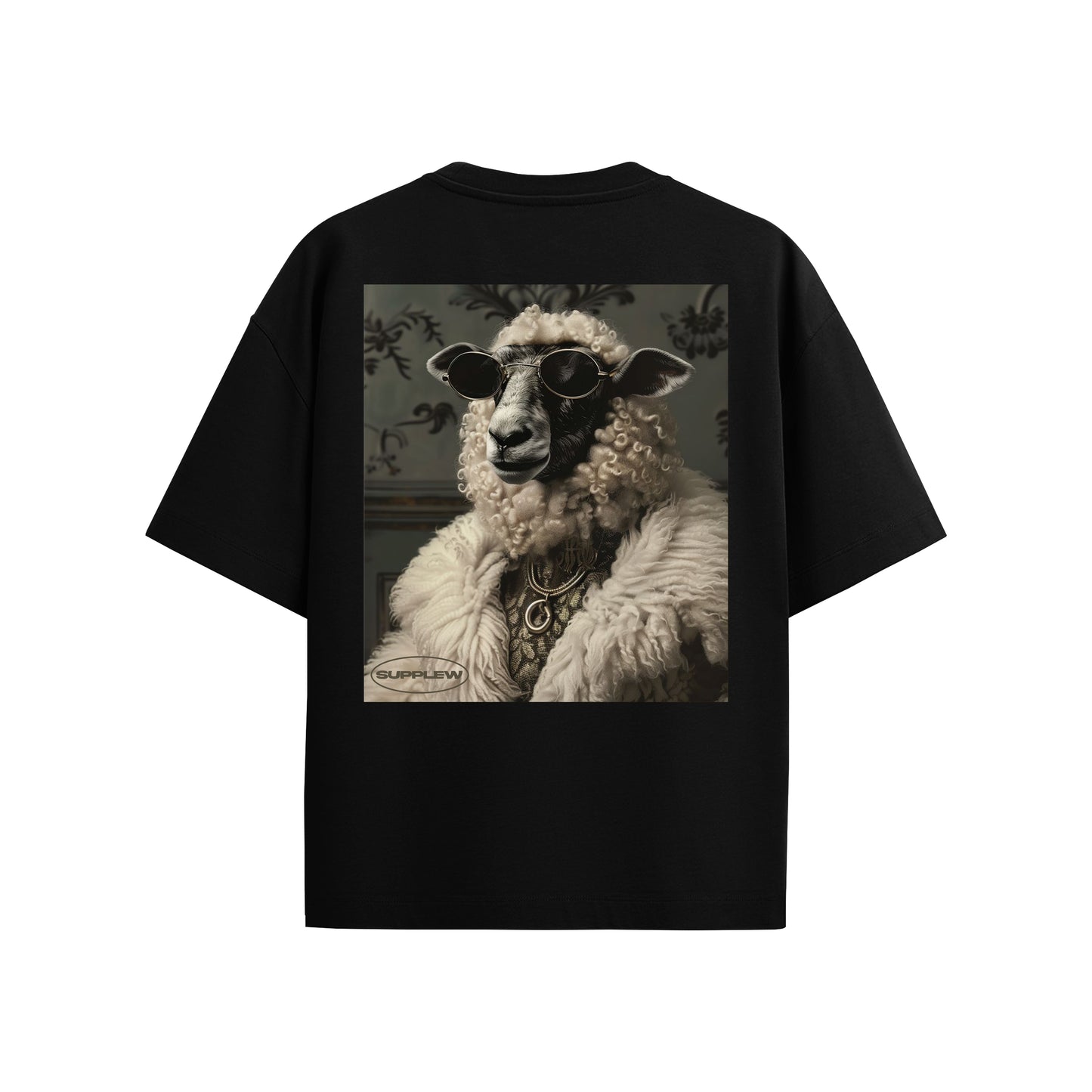 Supplew™ Oversize Gözlüklü Koyun T-Shirt