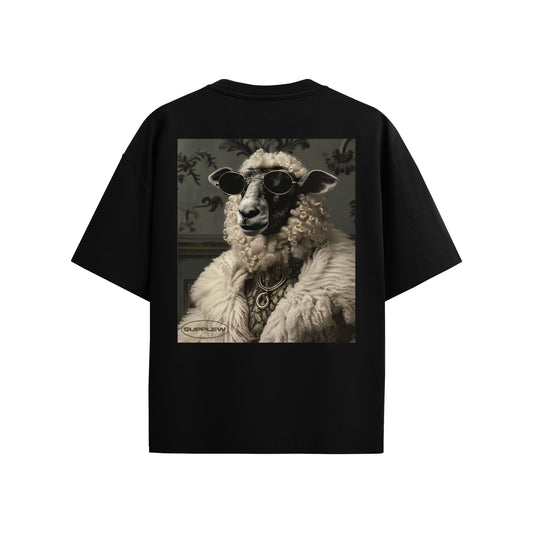 Supplew™ Oversize Gözlüklü Koyun T-Shirt