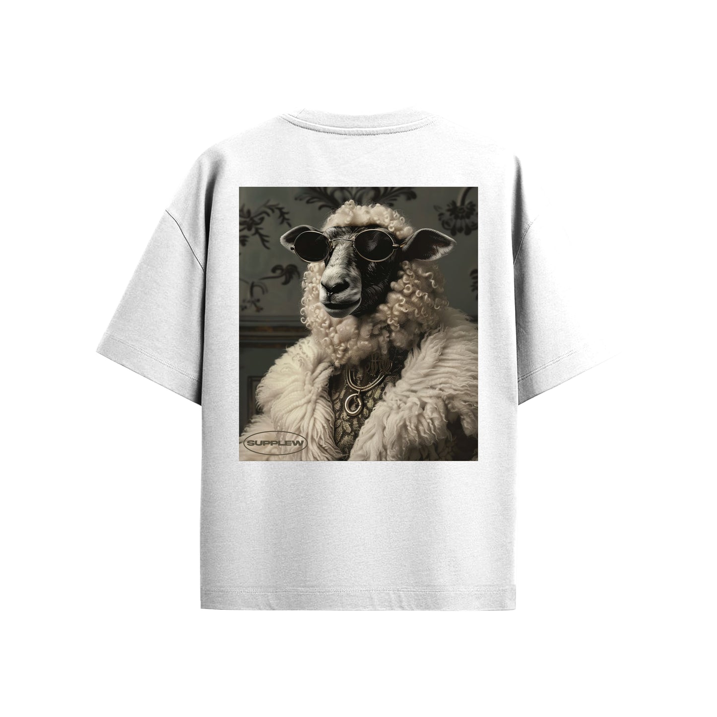 Supplew™ Oversize Gözlüklü Koyun T-Shirt
