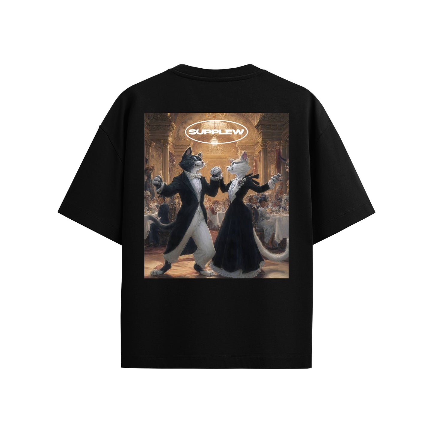 Supplew™ Oversize Dans Eden Kediler T-Shirt