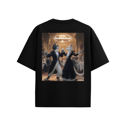 Supplew™ Oversize Dans Eden Kediler T-Shirt