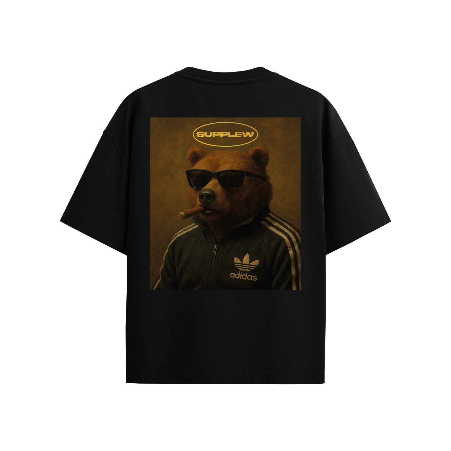 Supplew™ Oversize Gözlüklü Ayı T-Shirt