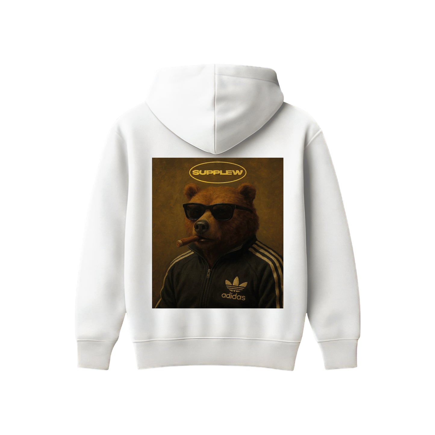 Supplew™ Gözlüklü Ayı Oversize Hoodie