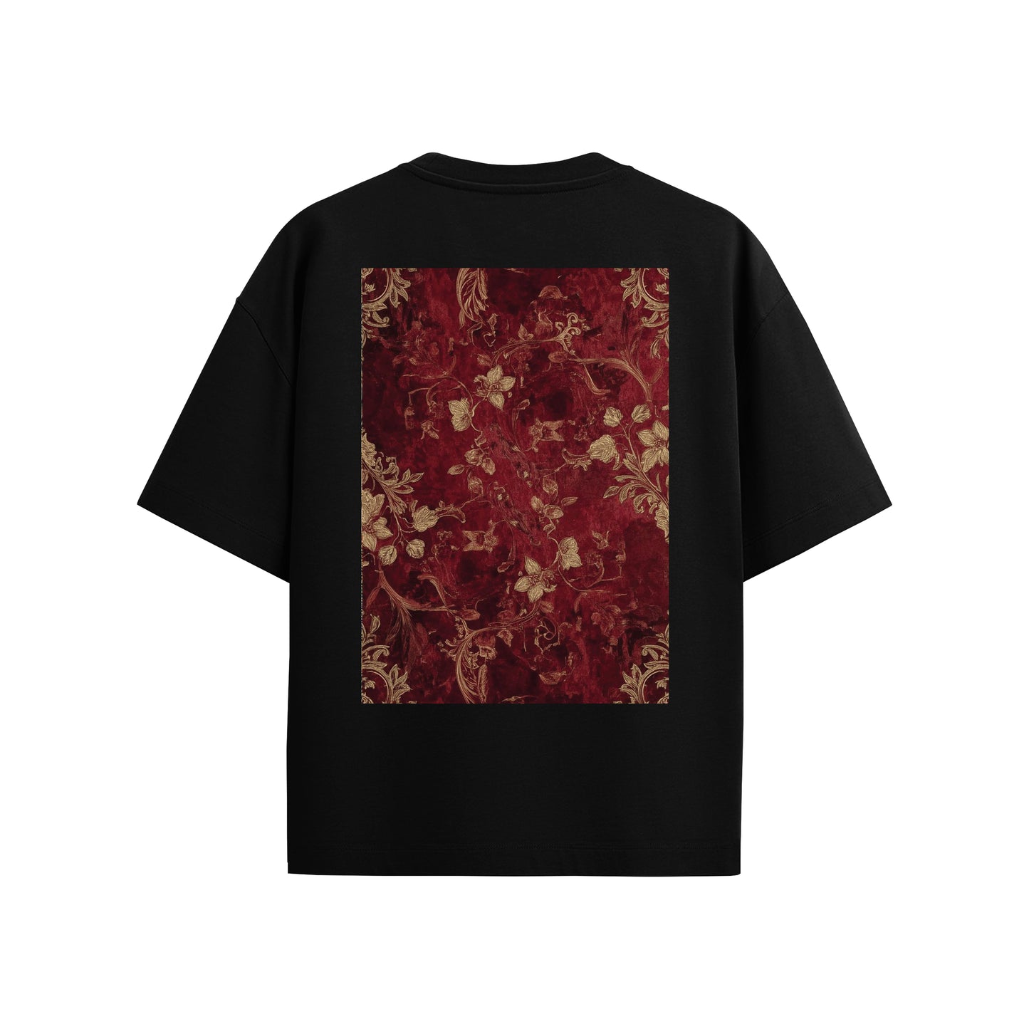 Supplew™ Crimson Baroque Oversize T-Shirt