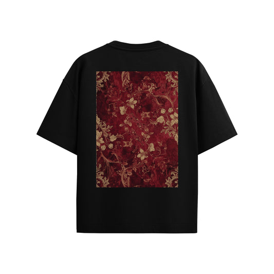 Supplew™ Crimson Baroque Oversize T-Shirt