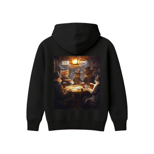 Supplew™ Kart Oynayan Kediler Oversize Hoodie