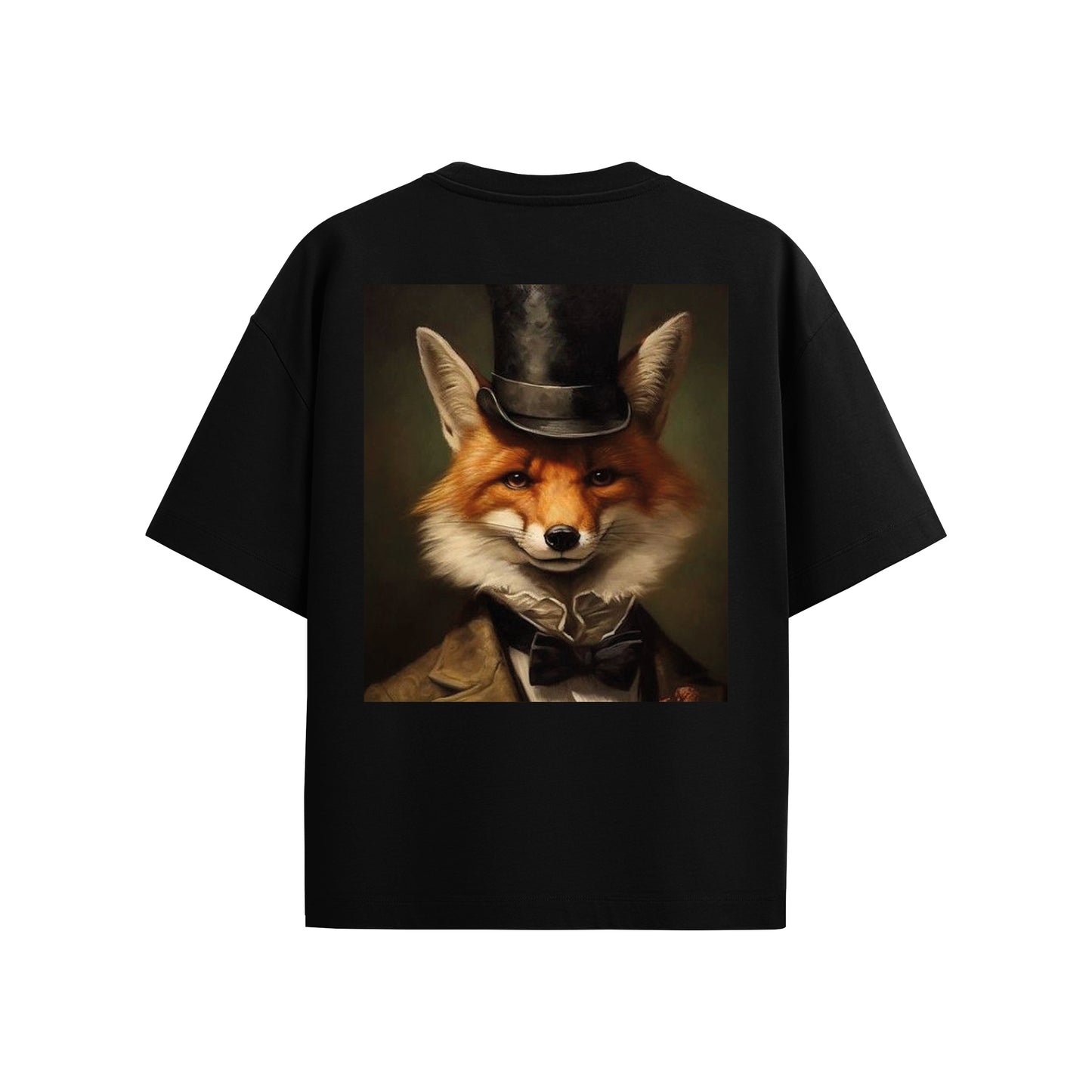 Supplew™ Oversize Silindir Şapkalı Tilki T-Shirt