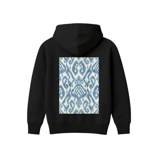 Supplew™ Azure Ikat Oversize Hoodie