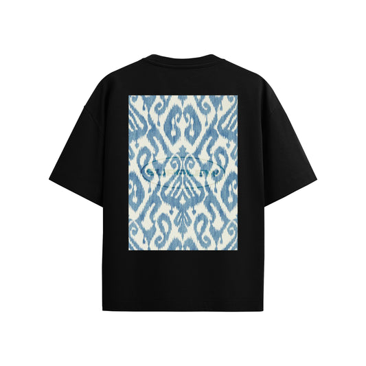 Supplew™ Blue Ikat Oversize T-Shirt