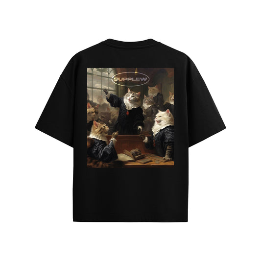 Supplew™ Oversize Mahkeme Kedileri T-Shirt