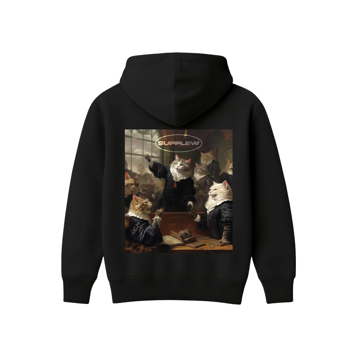 Supplew™ Mahkeme Kedileri Oversize Hoodie