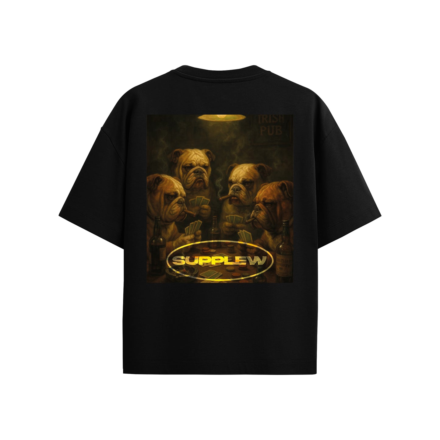 Supplew™ Oversize Kart Oynayan Köpekler T-Shirt