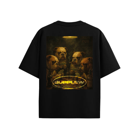 Supplew™ Oversize Kart Oynayan Köpekler T-Shirt