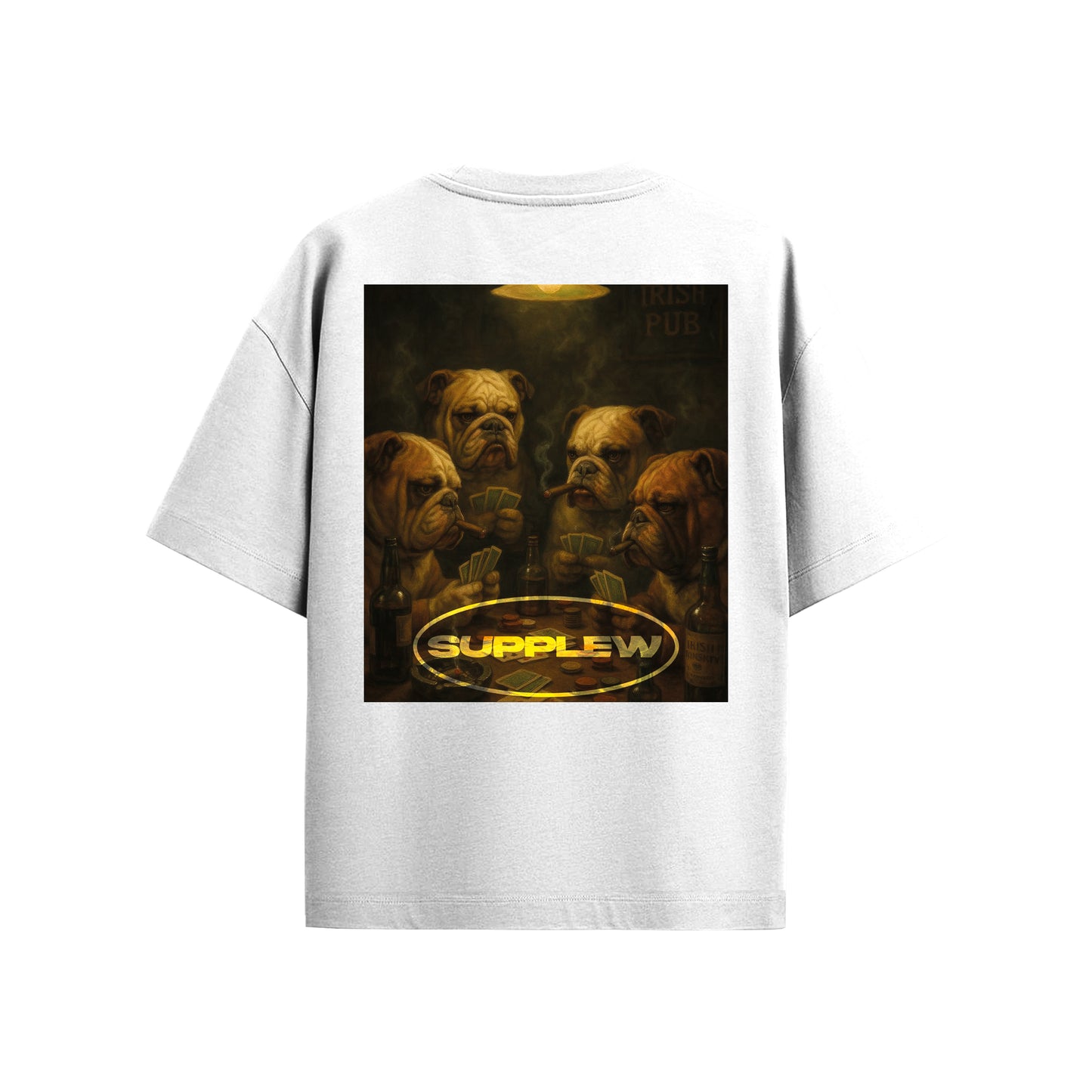 Supplew™ Oversize Kart Oynayan Köpekler T-Shirt