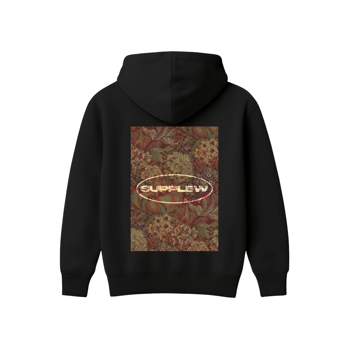 Supplew™ Crimson Tapestry Oversize Hoodie