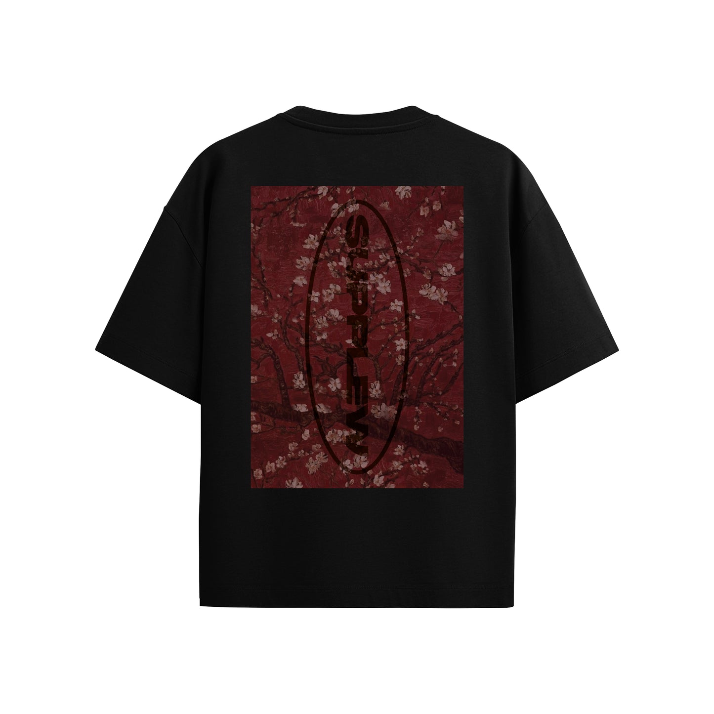 Supplew™ Crimson Blossom Oversize T-Shirt