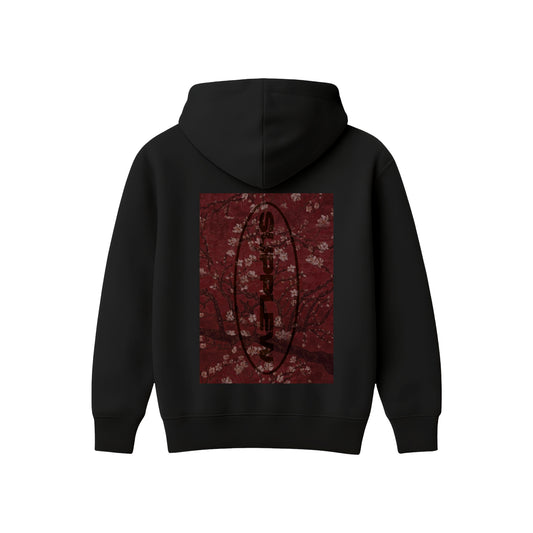 Supplew™ Crimson Sakura Oversize Hoodie