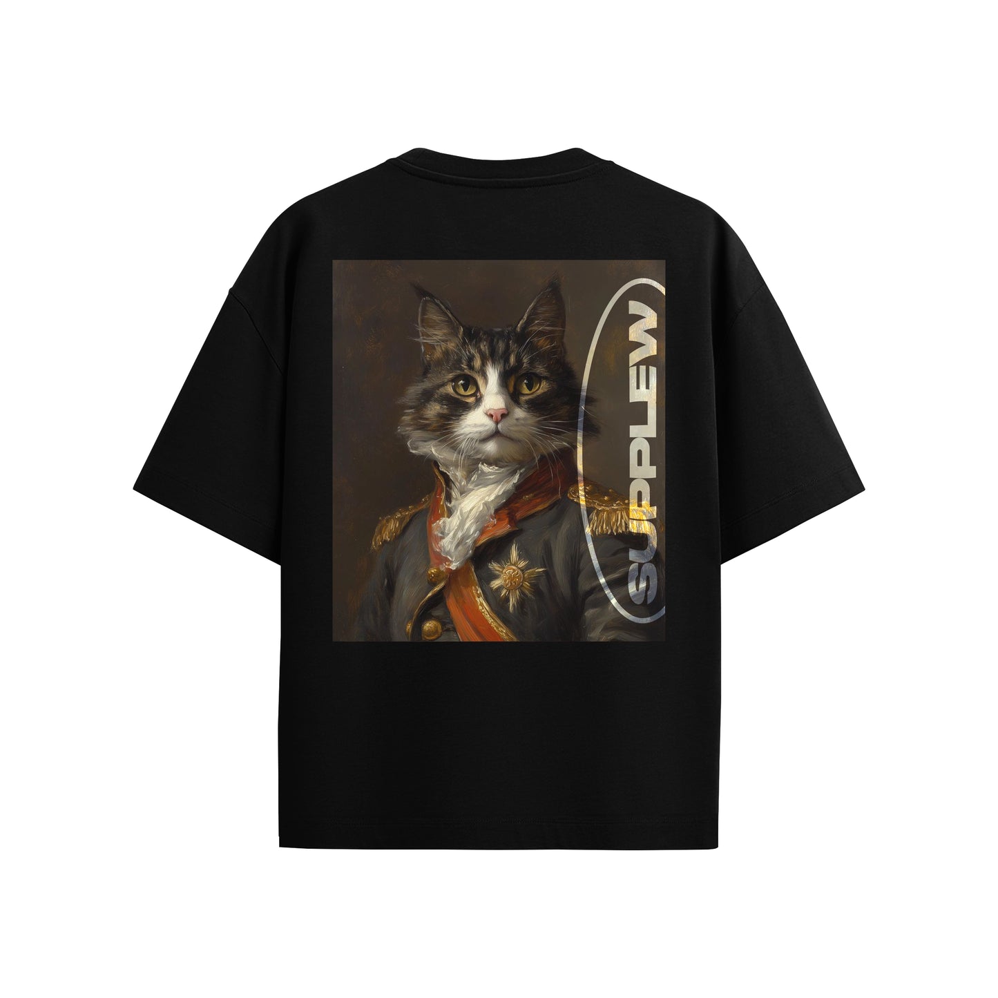 Supplew™ Oversize Asil Kedi Portresi T-Shirt