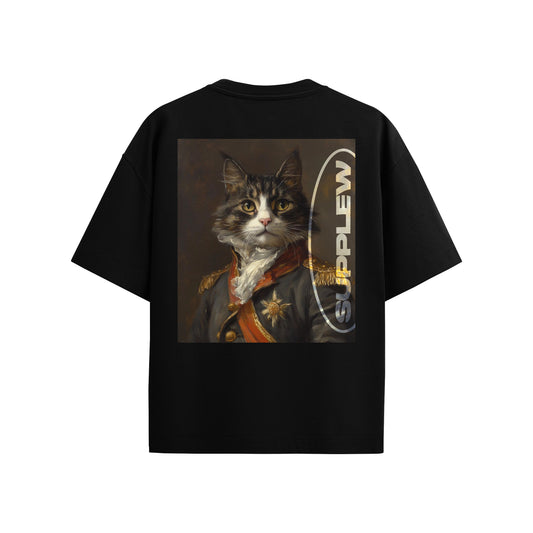 Supplew™ Oversize Asil Kedi Portresi T-Shirt