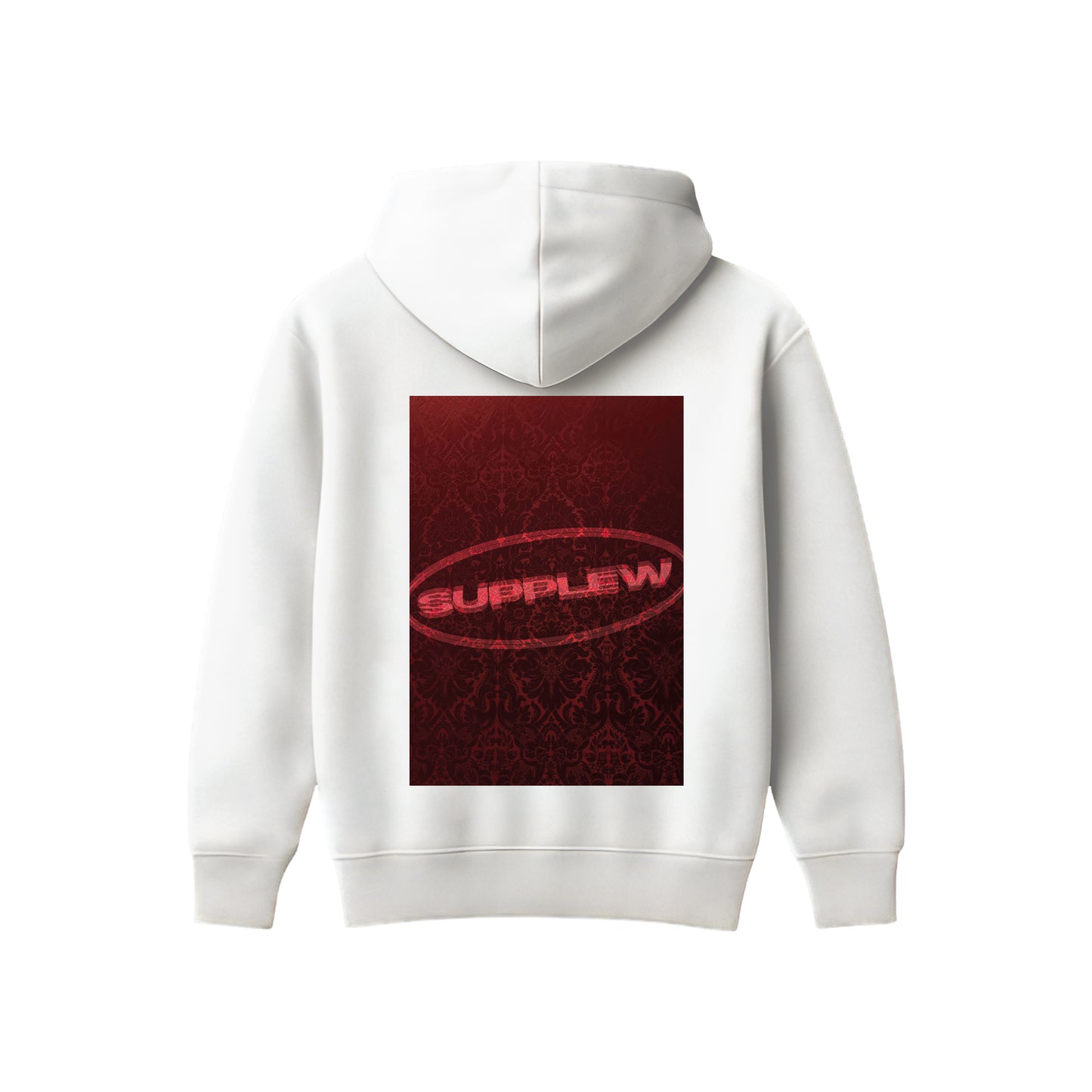 Supplew™ Red Emblem Oversize Hoodie
