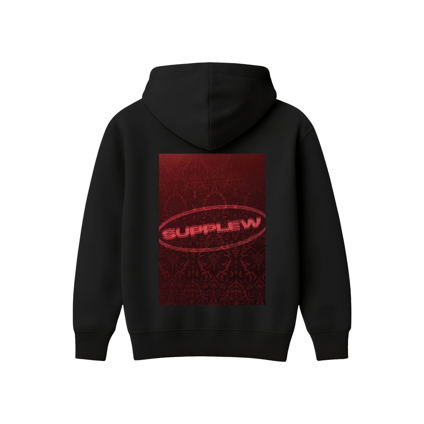 Supplew™ Red Emblem Oversize Hoodie
