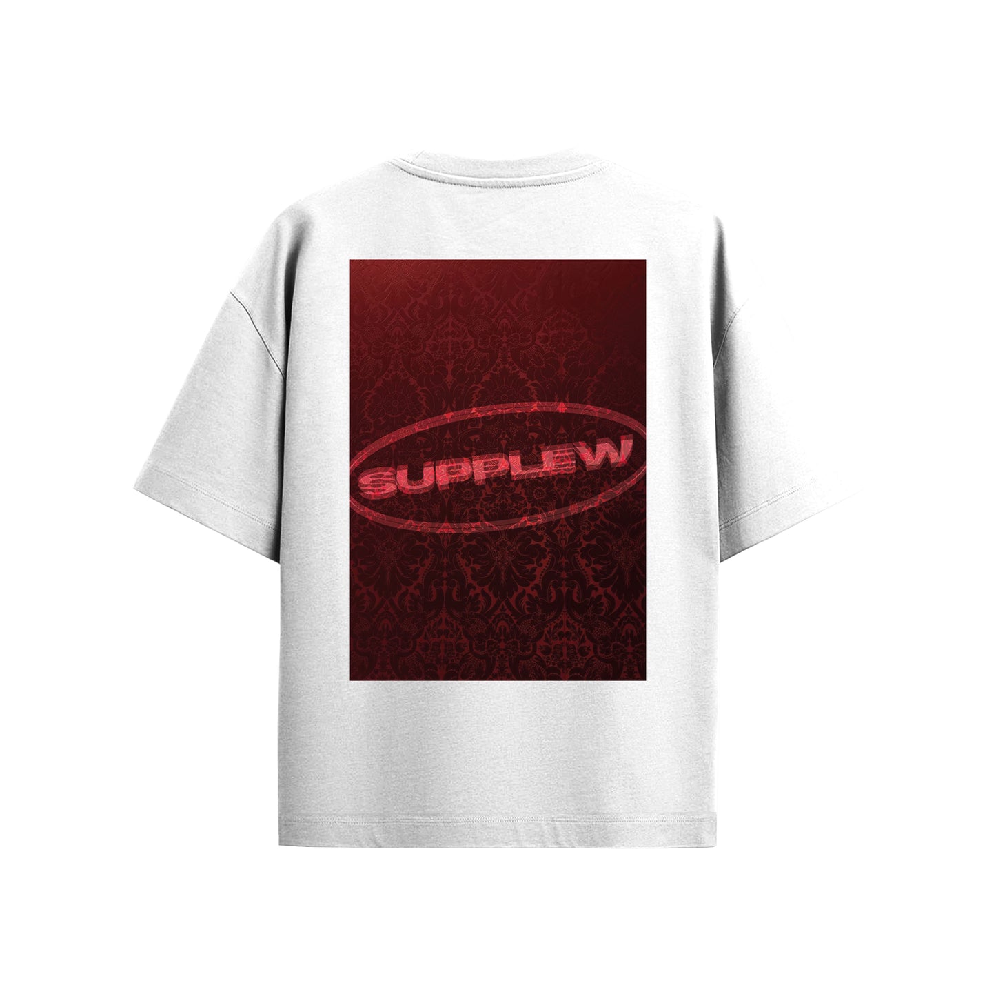 Supplew™ Crimson Emblem Oversize T-Shirt