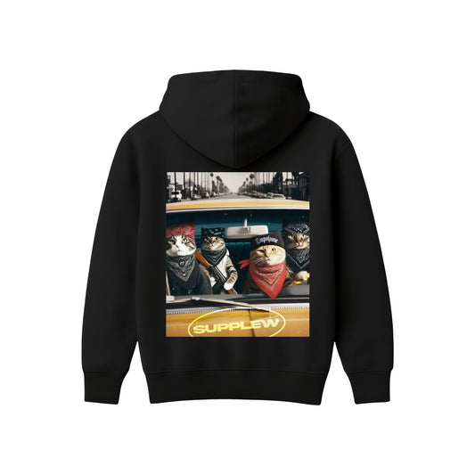 Supplew™ Sokak Kedileri Oversize Hoodie