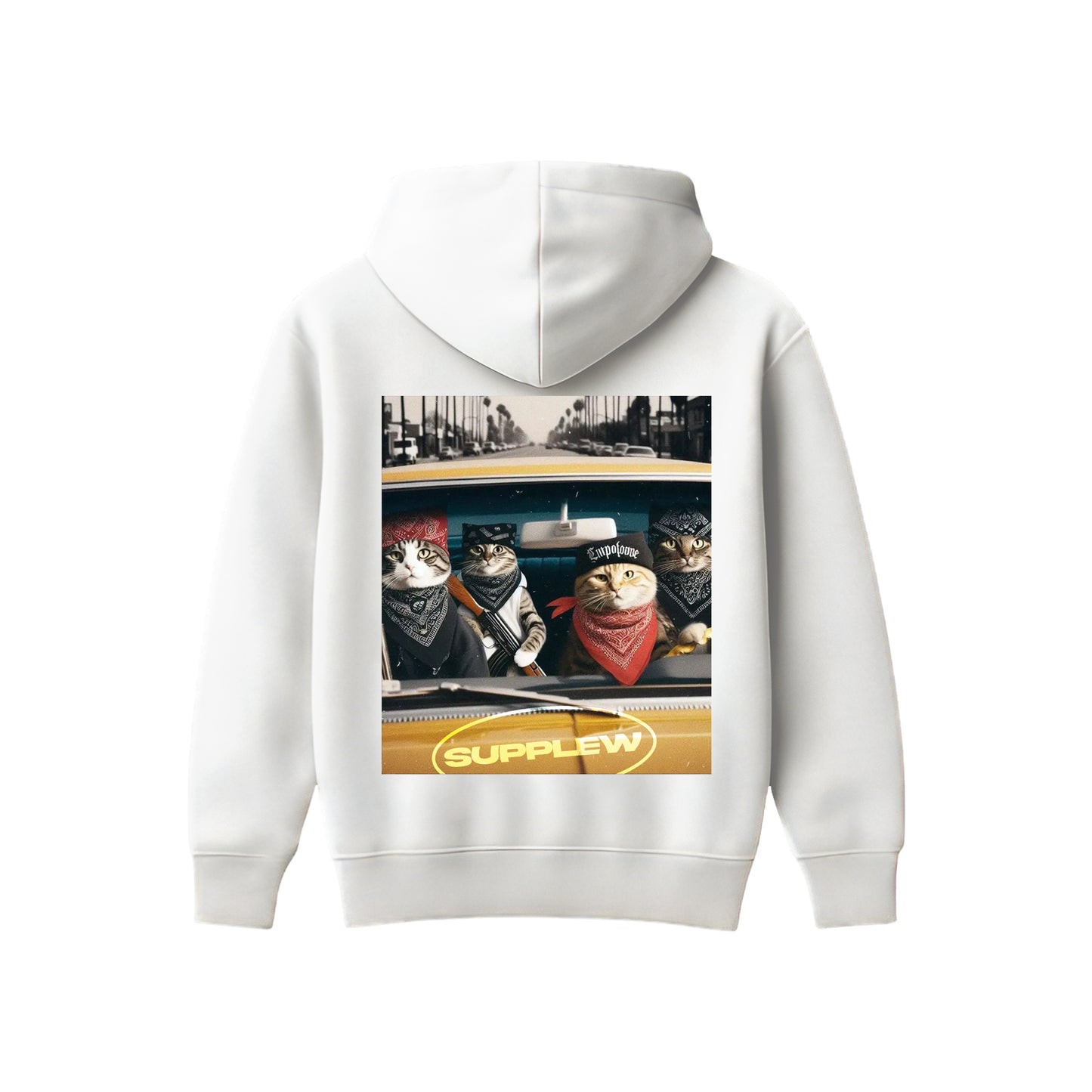 Supplew™ Sokak Kedileri Oversize Hoodie