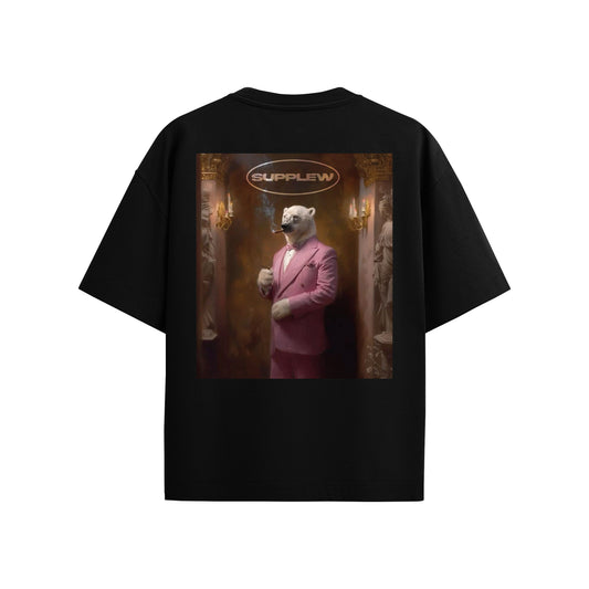 Supplew™ Oversize Pembe Takımlı Ayı T-Shirt